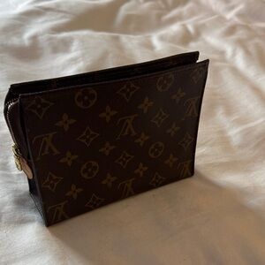 Louis Vuitton Monogram Canvas Zip Pouch - Brown and Tan